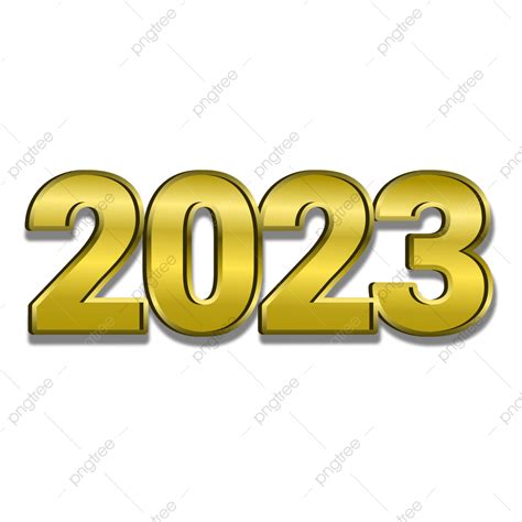 2023 Text Vector Design Images 2023 Golden Text 2023 Golden 2023 Happy New Year 2023 Png