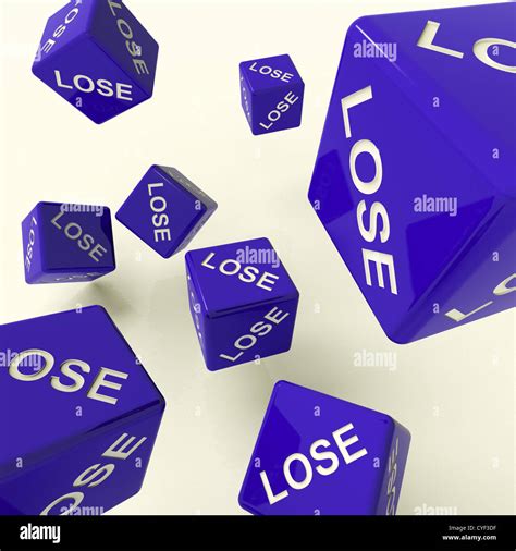 Lose Blue Dice Representing Defeat And Loss Stock Photo Alamy