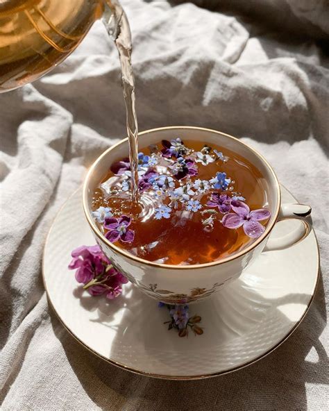 A Cup Of Flower Tea In 2020 Aesthetic Food Food Afternoon Tea