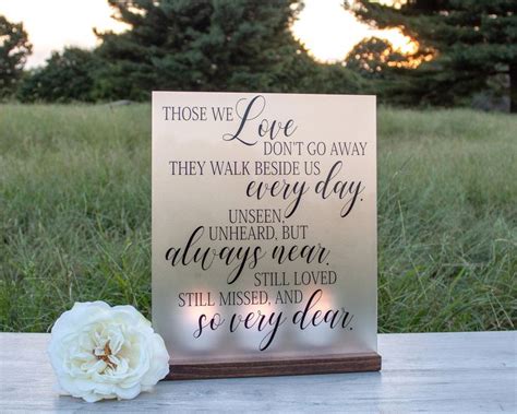 Memorial Table Sign Those We Love Dont Go Away Wedding Memorial