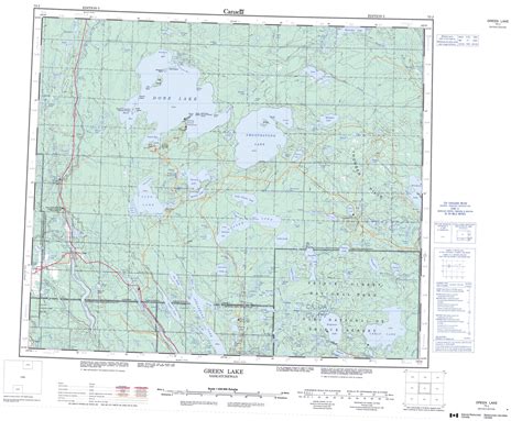 Printable Topographic Map Of Green Lake 073j Sk