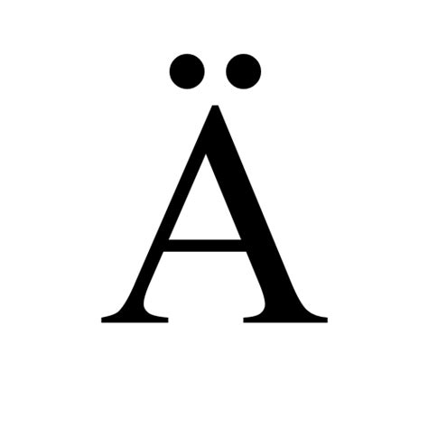 Ä | latin capital letter a with diaeresis | Times New Roman, Regular @ Graphemica