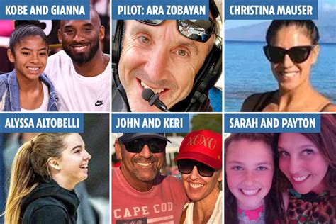 nine victims of kobe bryant helicopter crash pictured as tributes pour in for daughter gianna