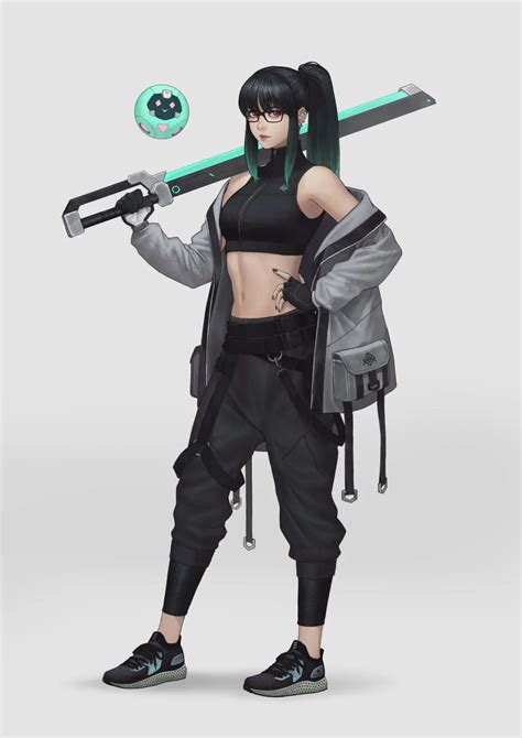 Hades X Techwear Cyberpunk Character Anime Character Design