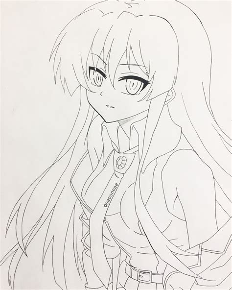 Akame Selfmade Drawing Anime Akame Ga Kill Instagram Seconeee