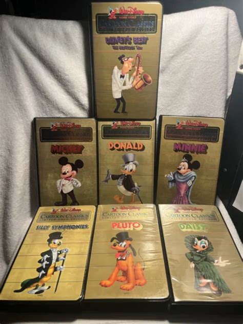 Lot Of Walt Disney Limited Gold Edition Vhs Cartoon Classics Mickey