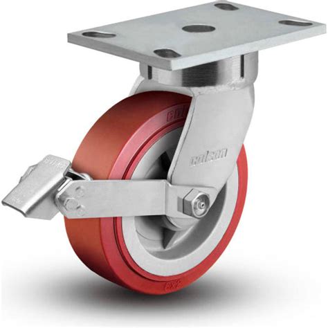 Colson® 6 Series Swivel Plate Caster 606289929 Brk1 Polyurethane With