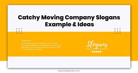105 Catchy Moving Company Slogans Example And Ideas