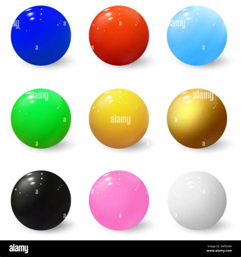 Realistic 3d Spheres Glossy Balls Plastic Colored Bubbles Modern