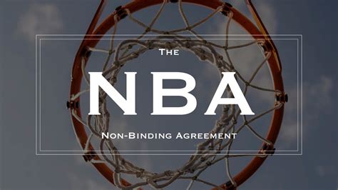 Contract Series The Nba Non Binding Agreements Youtube