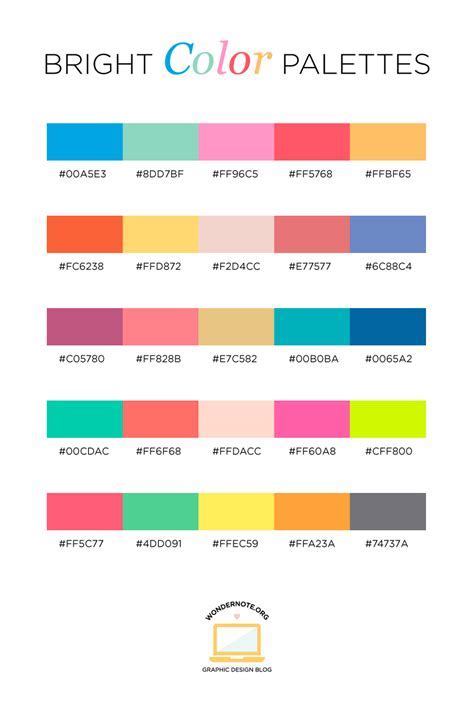 Bright Color Palette Hex Warehouse Of Ideas