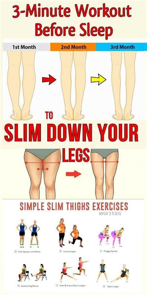 3 Minutes Before Sleep Simple Exercises To Slim Down Your Legs How
