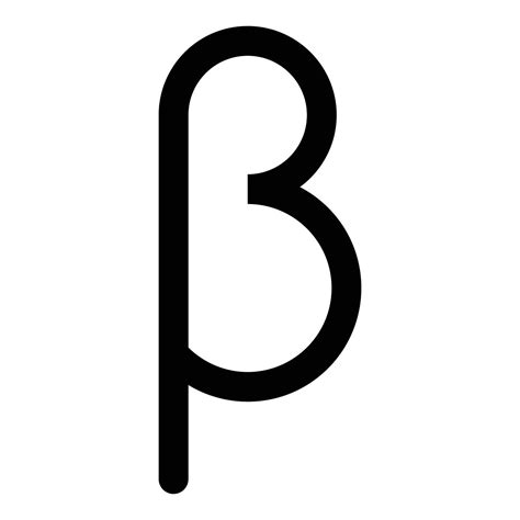 Beta Greek Symbol Small Letter Lowercase Font Icon Black Color Vector