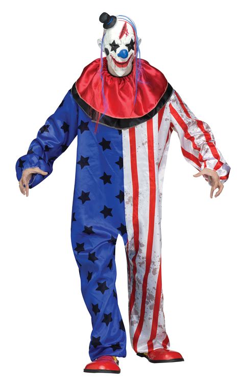 halloween men s evil clown adult costume size medium by fun world