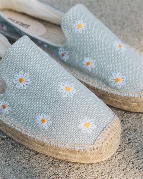 Daisies Embroidered Espadrille Soludos Embroidery Shoes Clothes