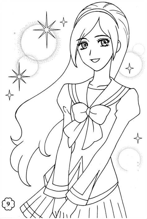 Nightcore Anime Coloring Page