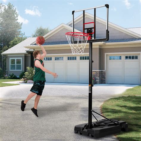 Norbi Portable Basketball Hoop And Goal Outdoor Basketball System With 6