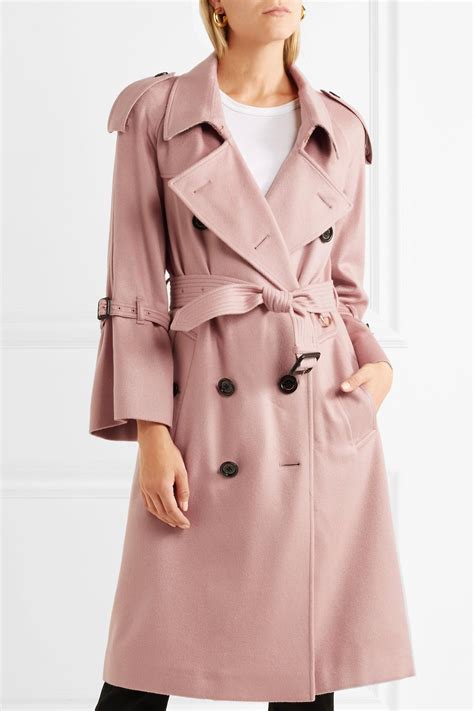 Lyst Burberry The Lakestone Cashmere Trench Coat In Pink