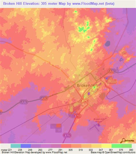 » time zone, » political map, » natural map, » broken hill on night map & » google map. Elevation of Broken Hill,Australia Elevation Map ...
