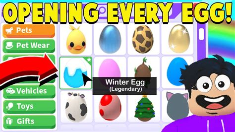 I Opened Every Egg Ever In Adopt Me Getting Dream Pet Youtube