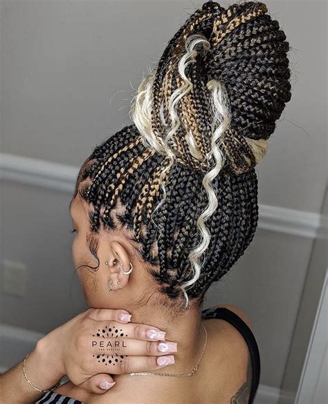 Pin By Shley Shley On Hairstyles Baddie Alarm Box Braids Hairstyles For Black Women Braided