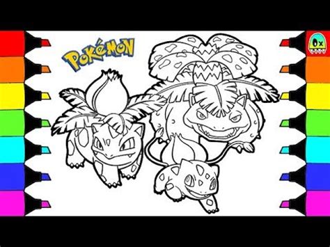 Coloring is essential to the overall development of a child. Pokemon Coloring Pages Bulbasaur Evolution Colouring book ...