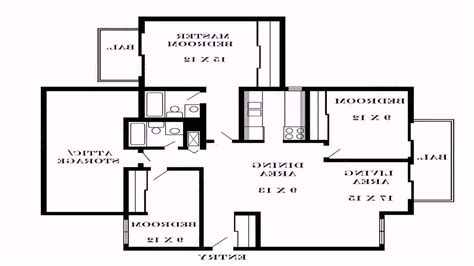 Simple House Floor Plan With Dimensions Image To U