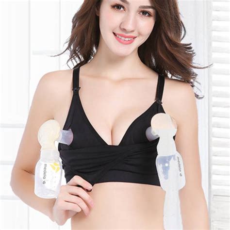 Mybaby Maternity Bra Cotton For Nursing Push Up Hands Free Breast Pump Bra Breast Feeding Bra