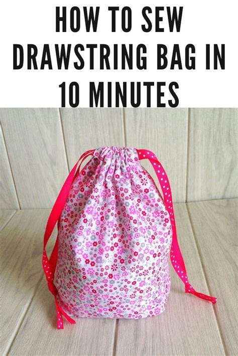 How To Make A Drawstring Bag Easy Sewing Project Sewing Easy Diy