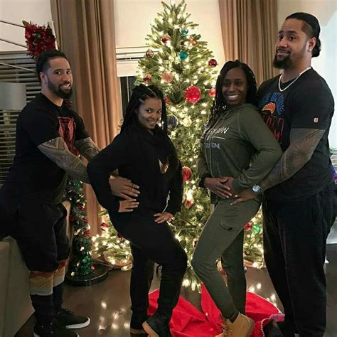 joshua with his wife takecia sister in law trinity and brother jonathan fatu wwe couples wwe