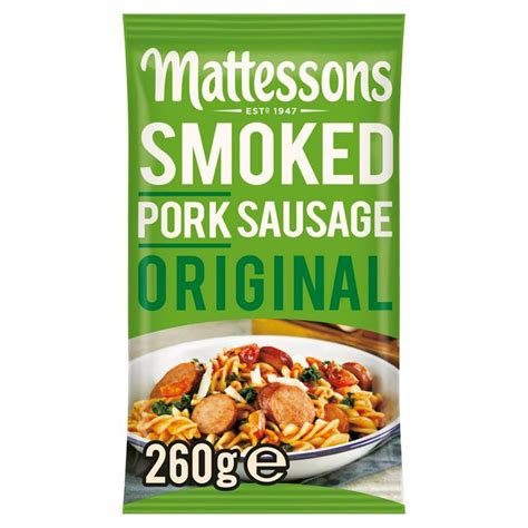 Mattessons Smoked Pork Sausage Original 260g £225 Compare Prices