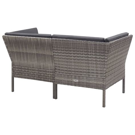 5 sitzer ecksofa set parsons aus polyrattan mit polster garten. 6-tlg. Garten Lounge Set mit Auflagen Poly Rattan Ecksofa ...