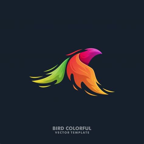 Phoenix single line skyline vector. Phoenix Bird Colorful Illustration Vector Template | Pet logo design, Logo design video, Logo ...