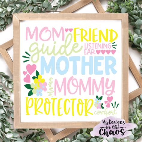 15 Free Mothers Day Cut Files For Silhouette And Cricut Poofy Cheeks
