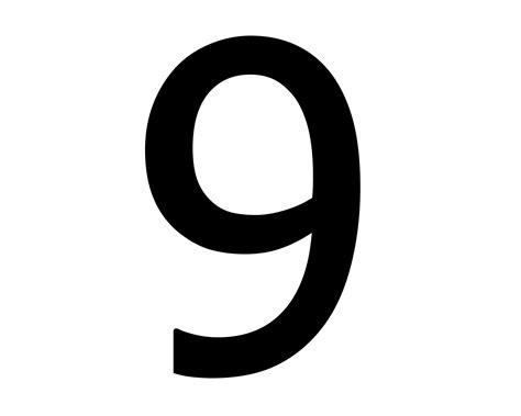 Number 9 Black And White Png Image Purepng Free Transparent Cc0 Png