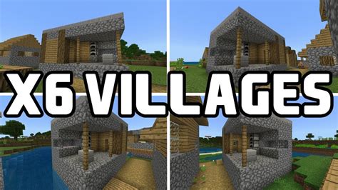 Minecraft Seed With 6 Villages At Spawn Bedrock 110 Youtube