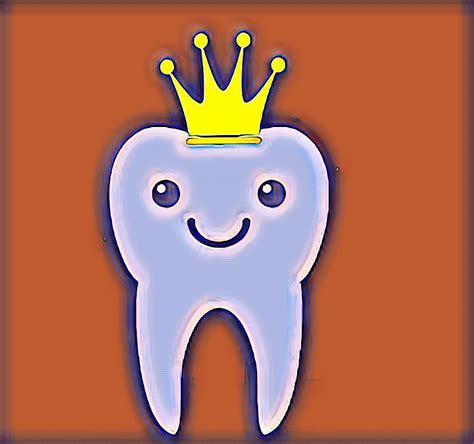 A Tooth With A Crown On Top Of It