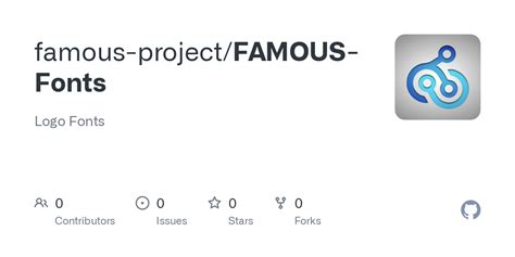 Github Famous Projectfamous Fonts Logo Fonts