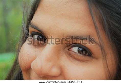 Dark Brown Eyes Closeup Indian Girl Stock Photo Edit Now 681948103