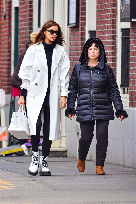 Irina Shayk Out Shopping With Her Mother In New York