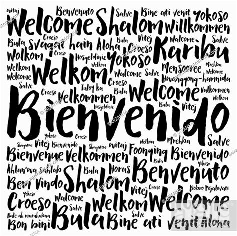 Bienvenido Welcome In Spanish Word Cloud In Different Languages