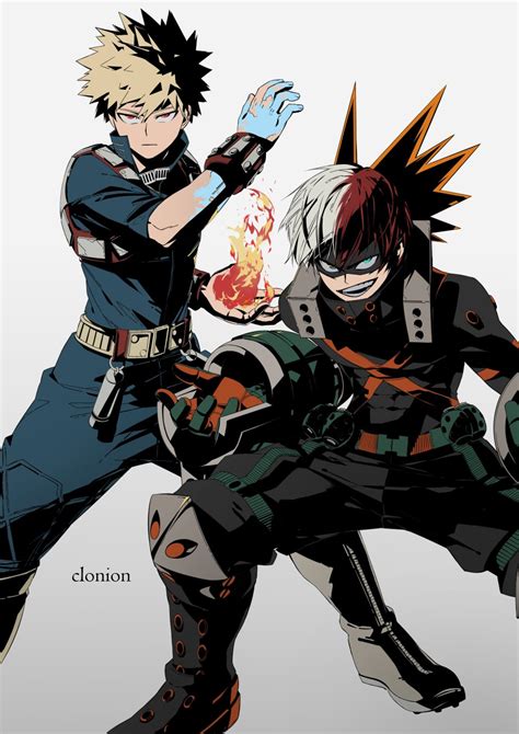 Helloclonion On Twitter Bakugou And Todoroki With Their Costumes