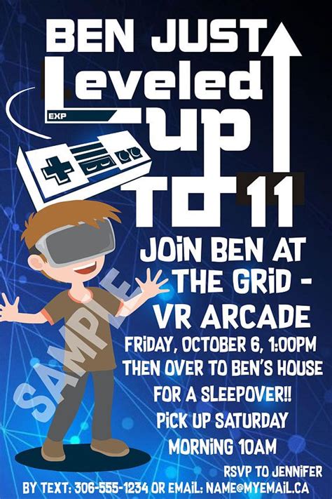 Virtual Reality VR birthday party Invitation | Virtual card, Birthday