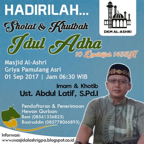 Masjid Al-Ashri GPA: PELAKSANAAN SHALAT IDUL ADHA 1438H