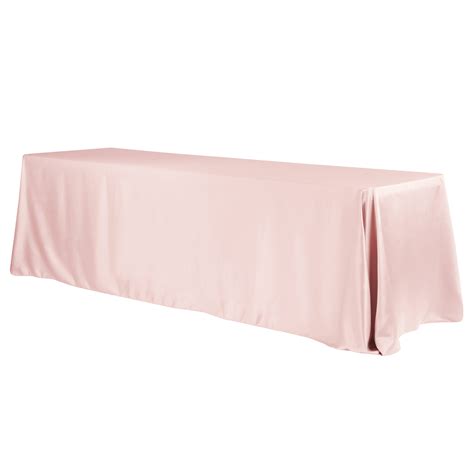Lamour Satin 90 X 156 Inch Rectangular Tablecloth Dusty Rosemauve At