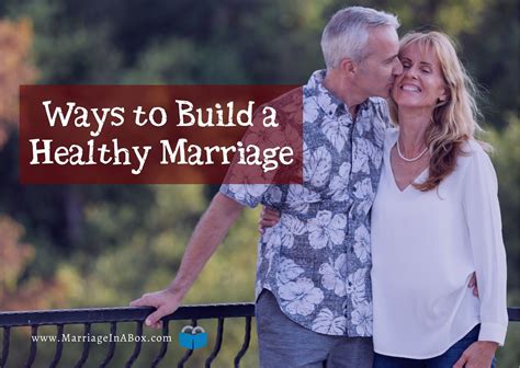 Ways To Build A Healthy Marriage