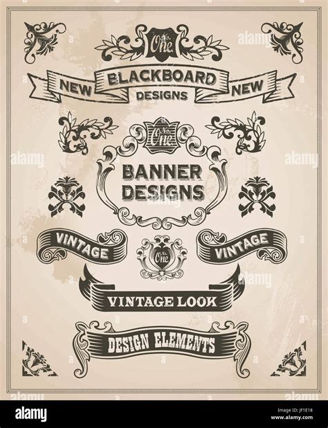 Vintage Banner Retro Sign Vector Frame Scroll Framework Type