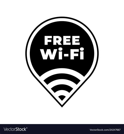 Free Wifi Zone Icon Public Free Wi Fi Wlan Vector Image