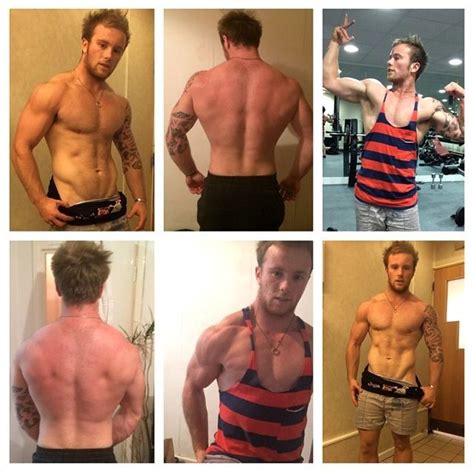 Six Pictures Of The Same Man With No Shirt On One Showing His Upper And Lower Back Muscles