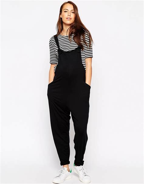 Asos Maternity Dungaree Jumpsuit In Jersey At Fashion Asos